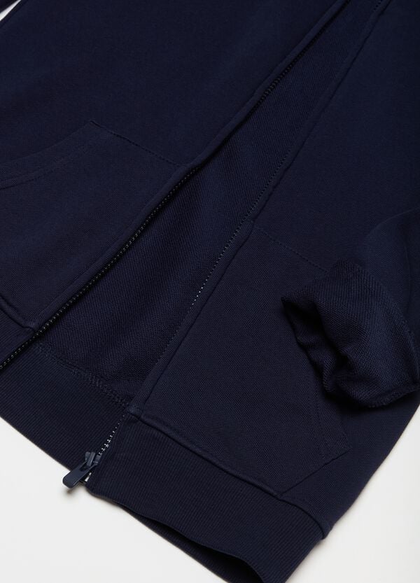 Ovs Full-zip Essential In Cotone Bio Con Cappuccio