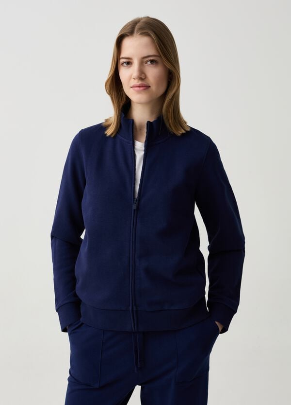 Ovs Full-zip Essential in felpa a collo alto