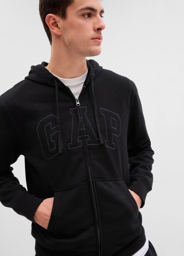 Ovs Full-zip in felpa con cappuccio e ricamo logo