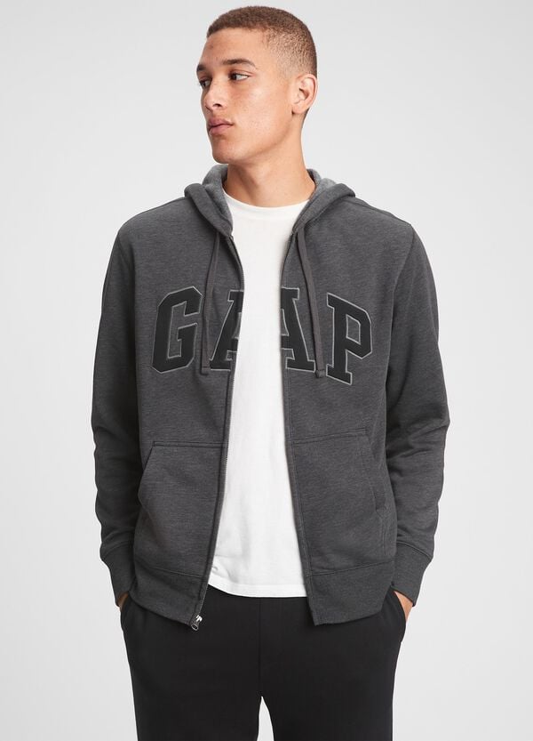 Ovs Full-zip in felpa con cappuccio e ricamo logo