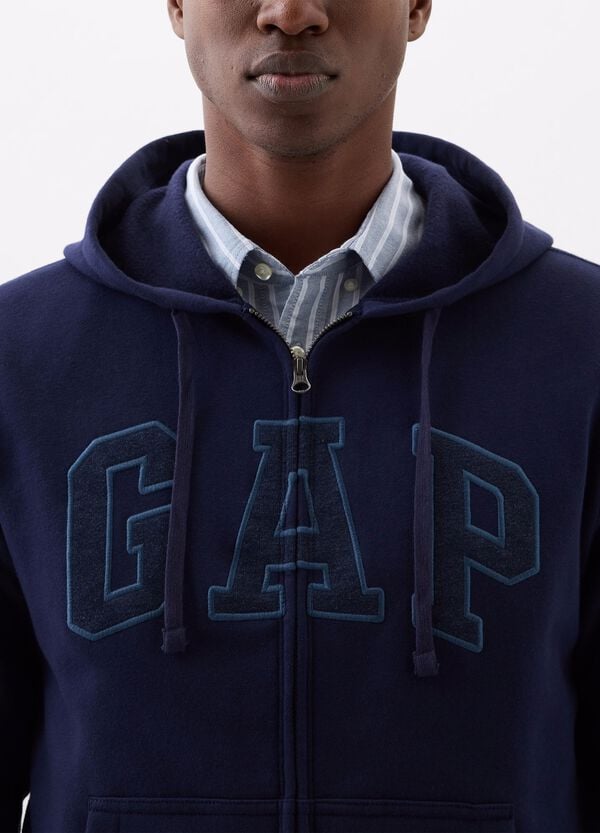 Ovs Full-zip In Felpa Con Ricamo Logo