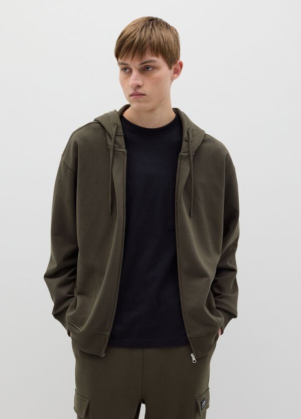 Ovs Full-zip Over Fit In Cotone Con Cappuccio