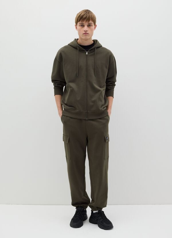 Ovs Full-zip over fit in cotone con cappuccio