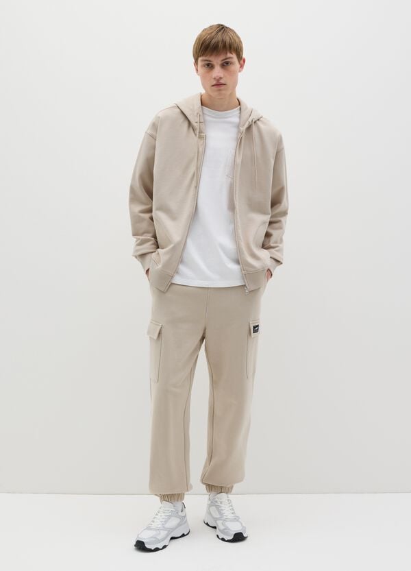 Ovs Full-zip over fit in cotone con cappuccio