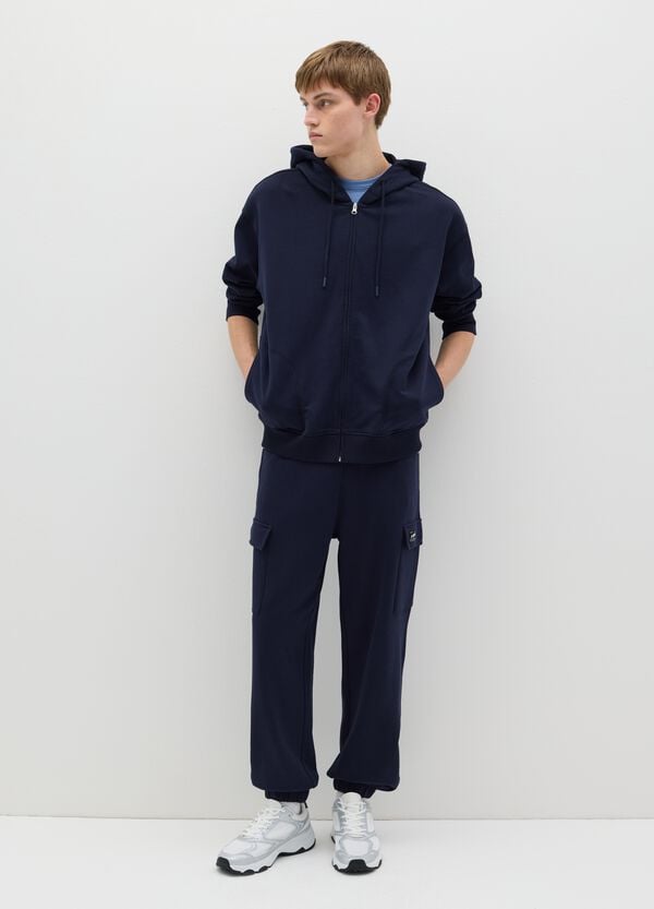 Ovs Full-zip over fit in cotone con cappuccio