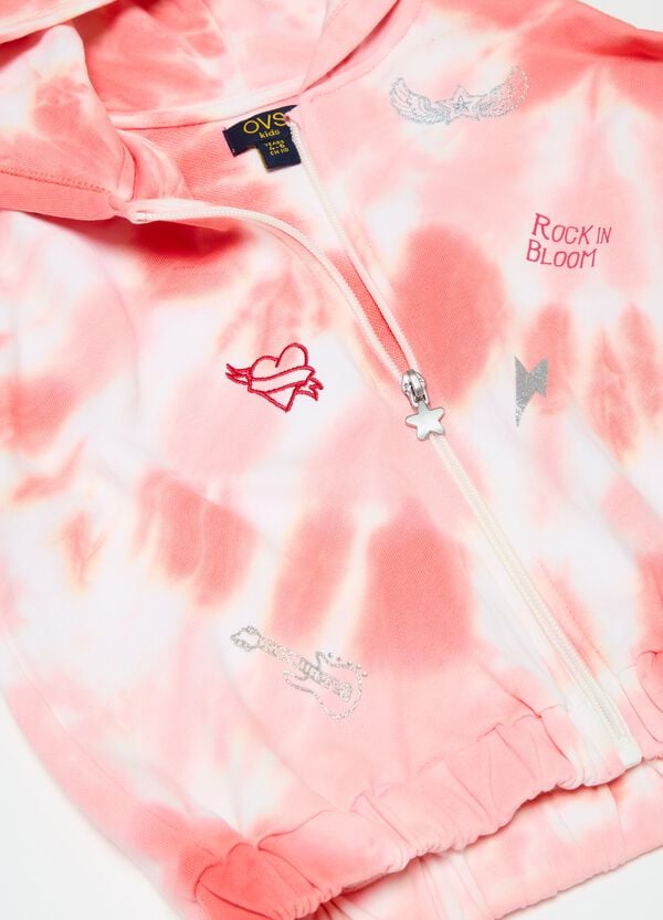 Ovs Full-zip Tie Dye Con Cappuccio
