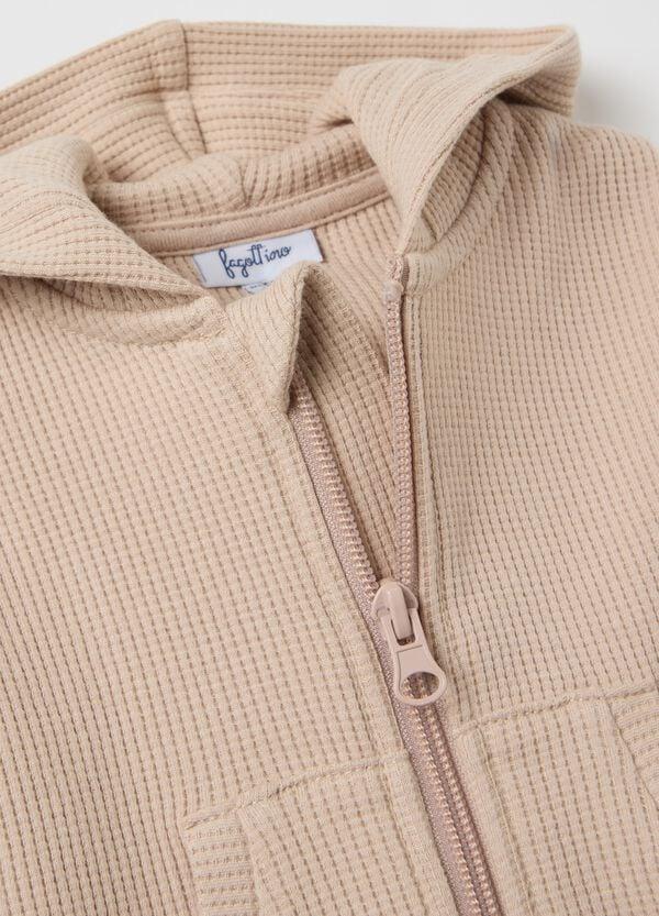 Ovs Full-zip Waffle Con Cappuccio E Koala
