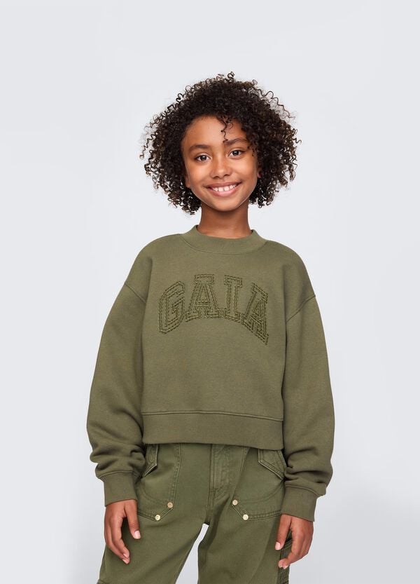 Ovs GAP x CULT GAIA Felpa cropped con ricamo logo