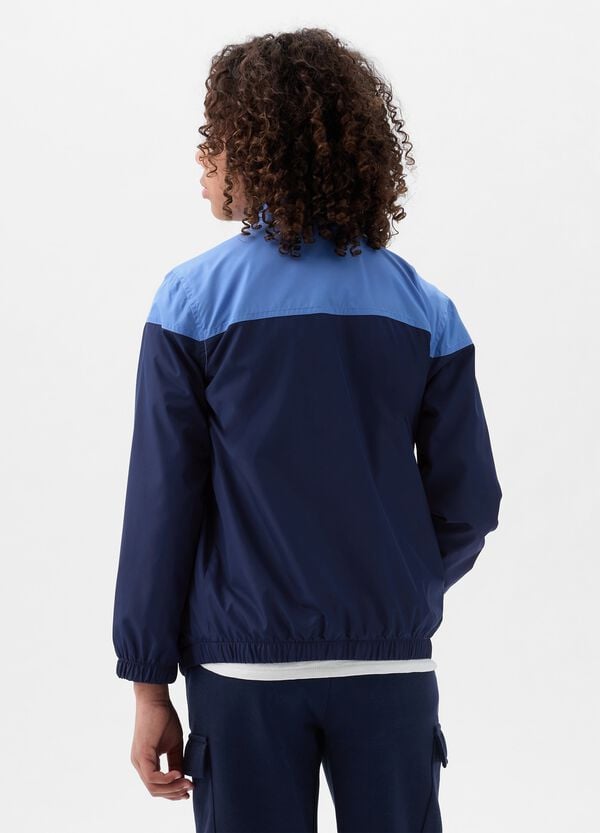 Ovs Giacca A Vento Bicolore Con Patch Logo