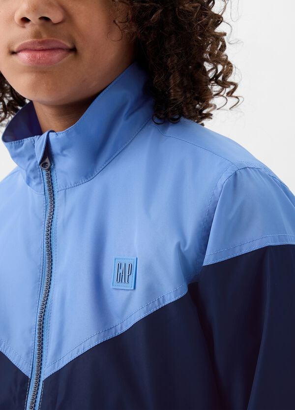 Ovs Giacca A Vento Bicolore Con Patch Logo