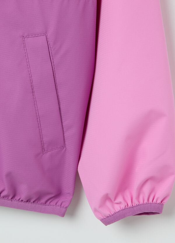 Ovs Giacca Antipioggia Bicolore Con Cappuccio