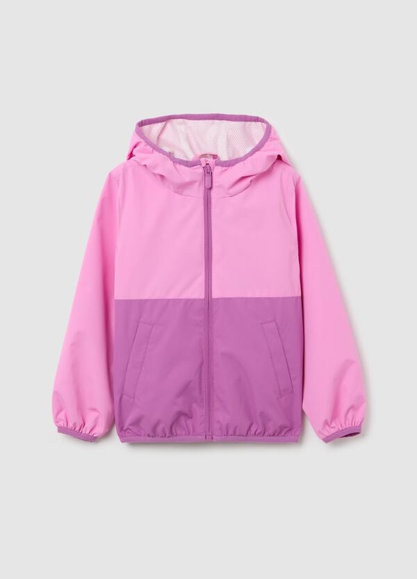 Ovs Giacca antipioggia bicolore con cappuccio