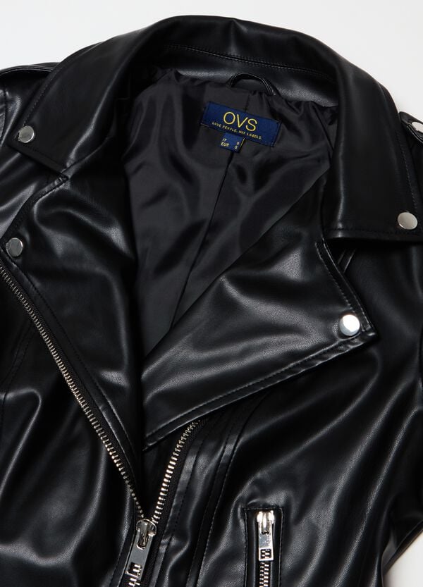 Ovs Giacca Biker Effetto Lucido Con Zip