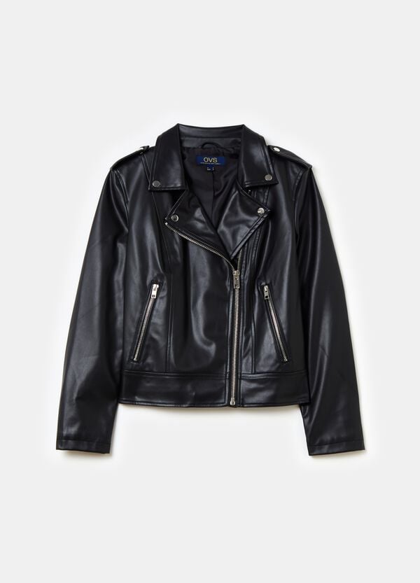 Ovs Giacca Biker Effetto Lucido Con Zip