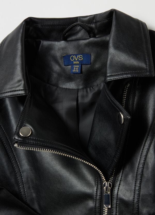 Ovs Giacca Biker Effetto Lucido Con Zip