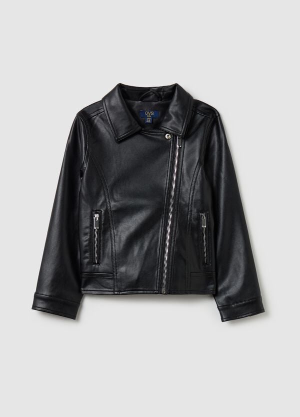 Ovs Giacca biker effetto lucido con zip