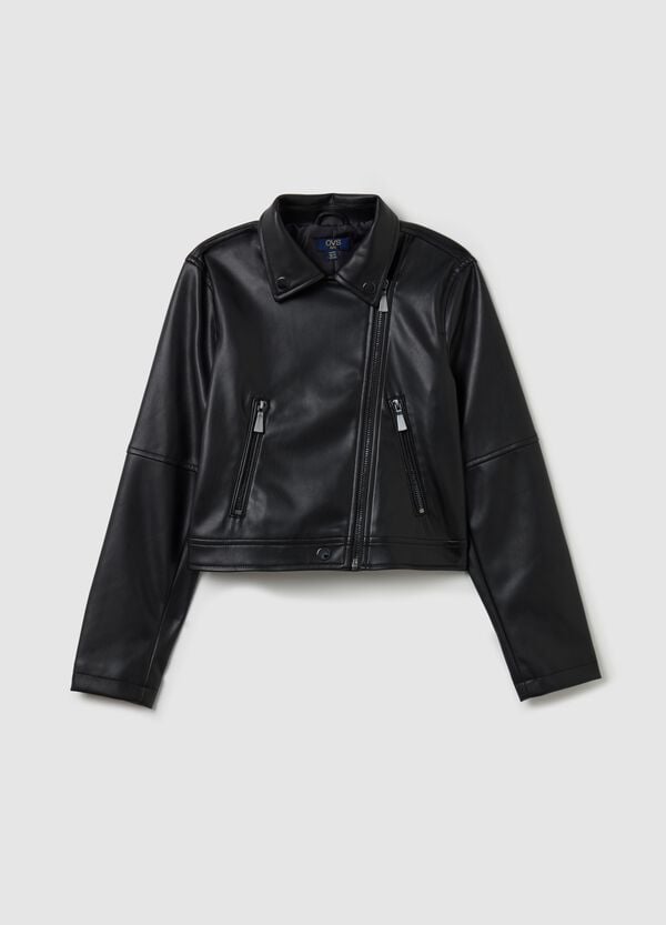 Ovs Giacca biker effetto lucido con zip