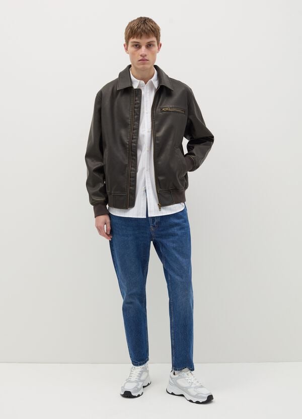 Ovs Giacca Biker Effetto Spalmato