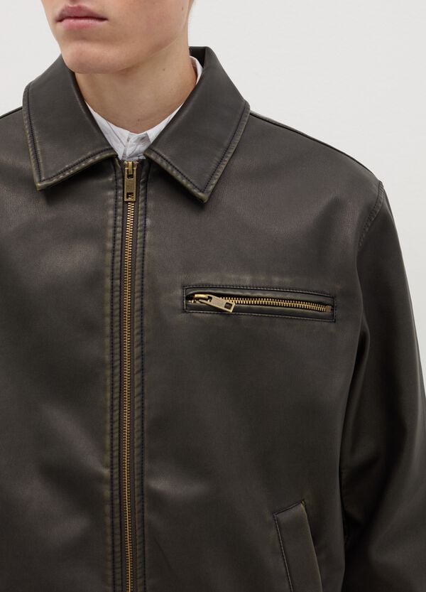 Ovs Giacca Biker Effetto Spalmato