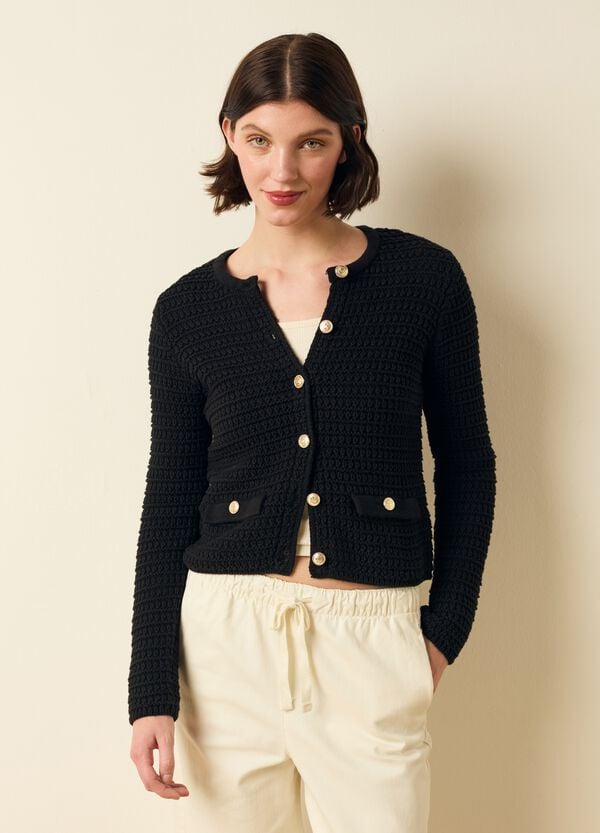 Ovs Giacca Cardigan Tricot Con Bottoni Dorati