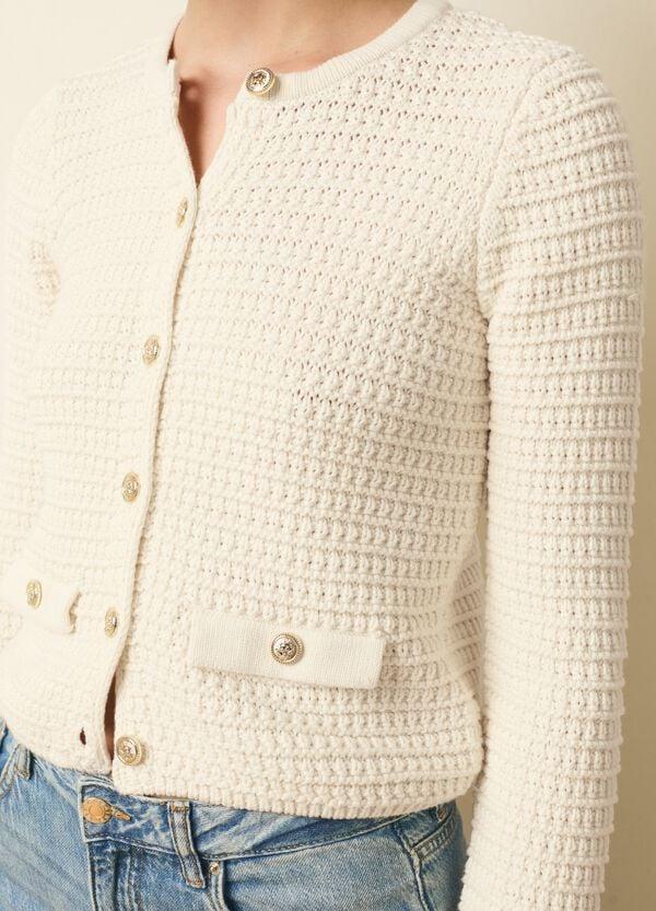 Ovs Giacca Cardigan Tricot Con Bottoni Dorati