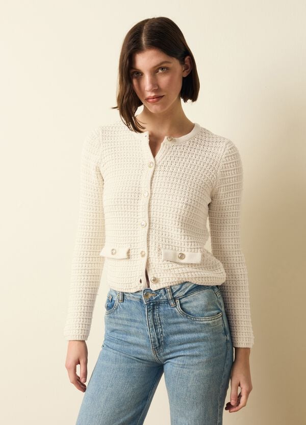 Ovs Giacca cardigan tricot con bottoni dorati