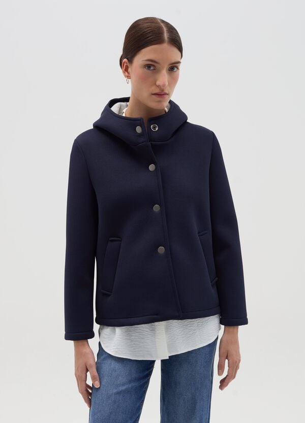 Ovs Giacca Corta Con Cappuccio E Bottoni