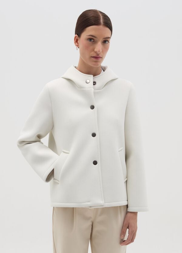 Ovs Giacca Corta Con Cappuccio E Bottoni