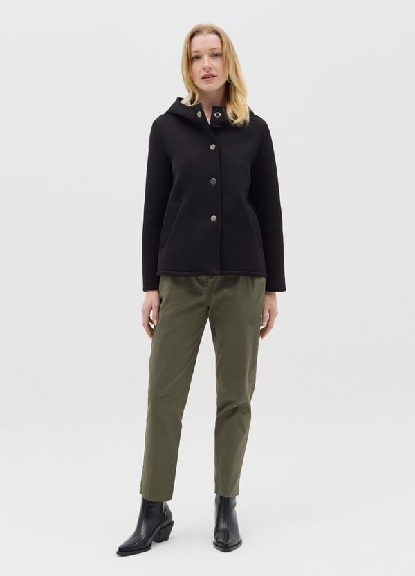 Ovs Giacca Corta Con Cappuccio E Bottoni