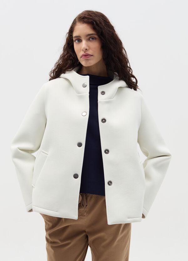 Ovs Giacca Corta Con Cappuccio E Bottoni