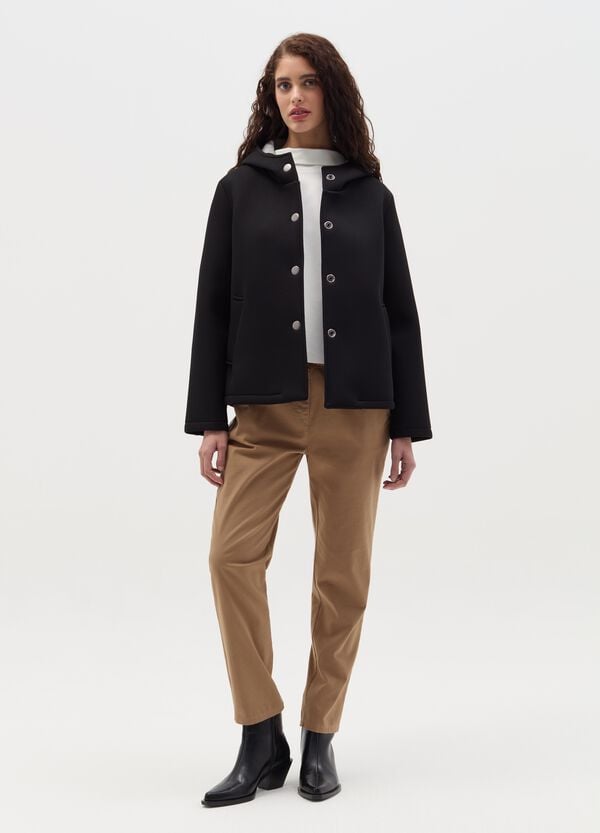 Ovs Giacca Corta Con Cappuccio E Bottoni