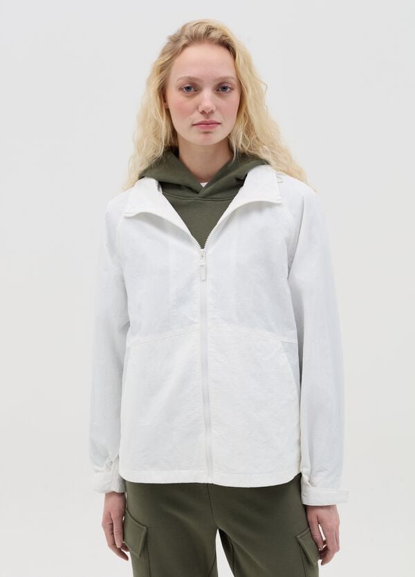 Ovs Giacca Corta Essential Con Cappuccio E Zip