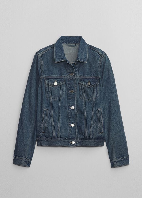 Ovs Giacca corta in denim acid wash