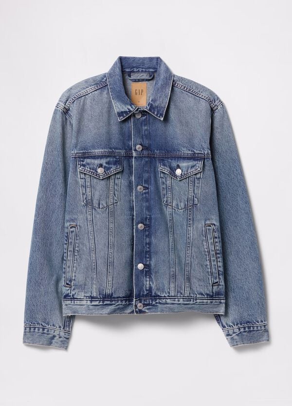 Ovs Giacca Corta In Denim Acid Wash