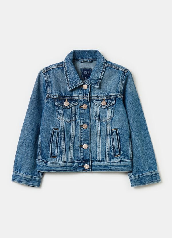 Ovs Giacca corta in denim acid wash