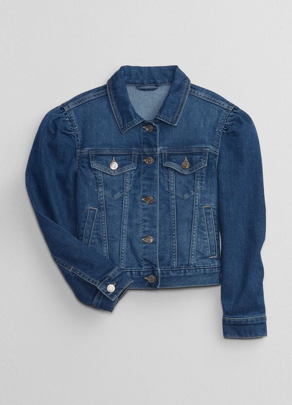 Ovs Giacca Corta In Denim Maniche A Palloncino