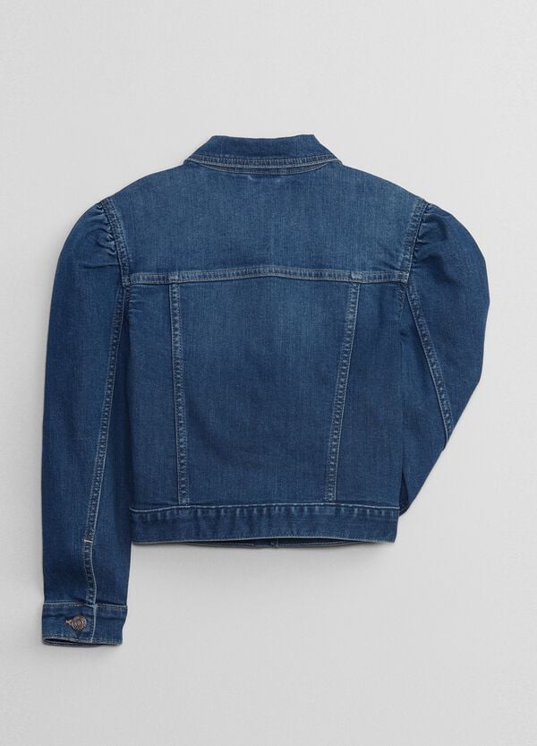 Ovs Giacca Corta In Denim Maniche A Palloncino