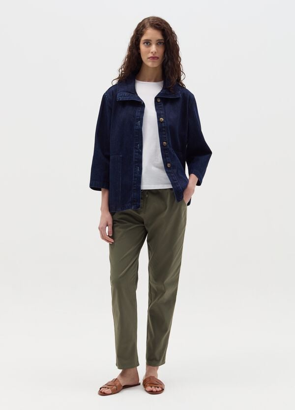 Ovs Giacca Corta In Denim Maniche A Tre Quarti