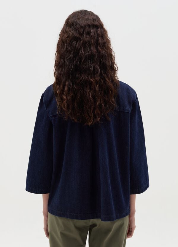 Ovs Giacca Corta In Denim Maniche A Tre Quarti