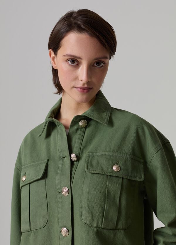 Ovs Giacca Corta Oversize Con Bottoni Lavorati