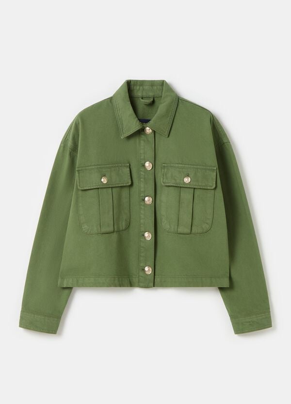 Ovs Giacca Corta Oversize Con Bottoni Lavorati