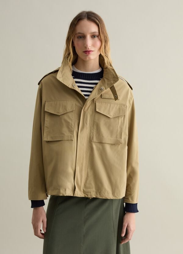 Ovs Giacca Corta Sahariana Con Collo Alto