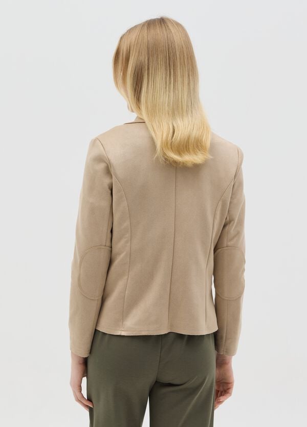 Ovs Giacca Corta Scamosciata Beige