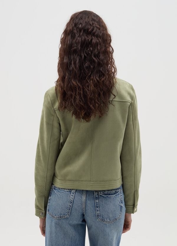 Ovs Giacca Corta Scamosciata Full-zip