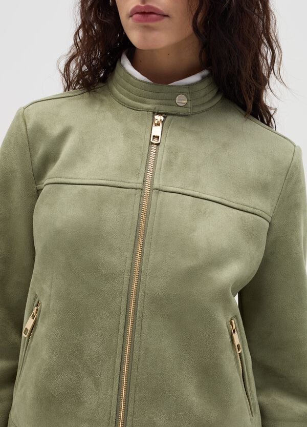 Ovs Giacca Corta Scamosciata Full-zip