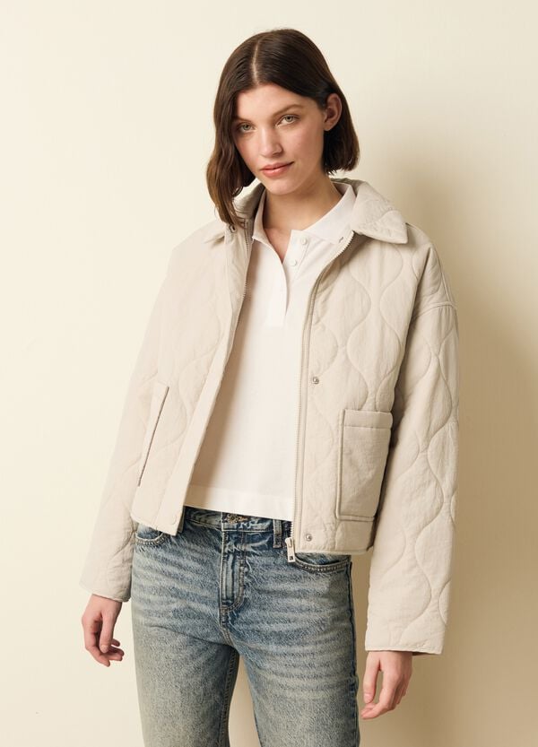 Ovs Giacca Corta Trapuntata Con Bottoni