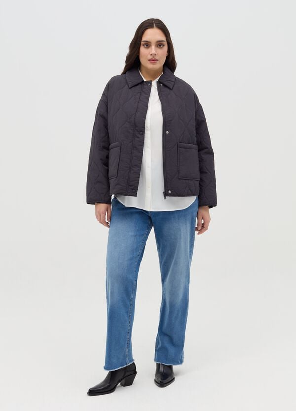 Ovs Giacca Corta Trapuntata Con Colletto Curvy