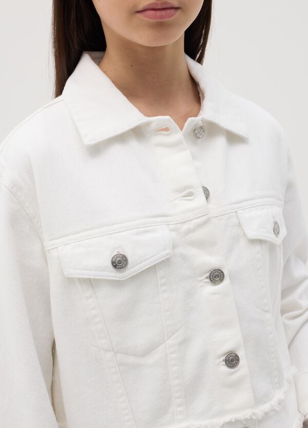 Ovs Giacca Cropped Fit In Denim