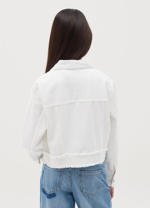 Ovs Giacca Cropped Fit In Denim