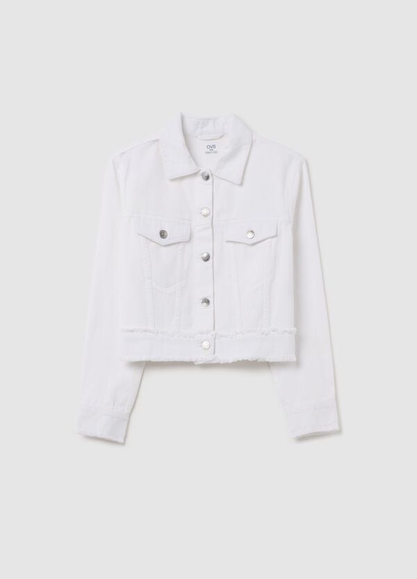 Ovs Giacca Cropped Fit In Denim